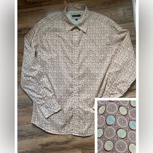 Rare Find! Robert Graham Button-down Reverse Cuff Long-sleeve Shirt Size-2XL EUC